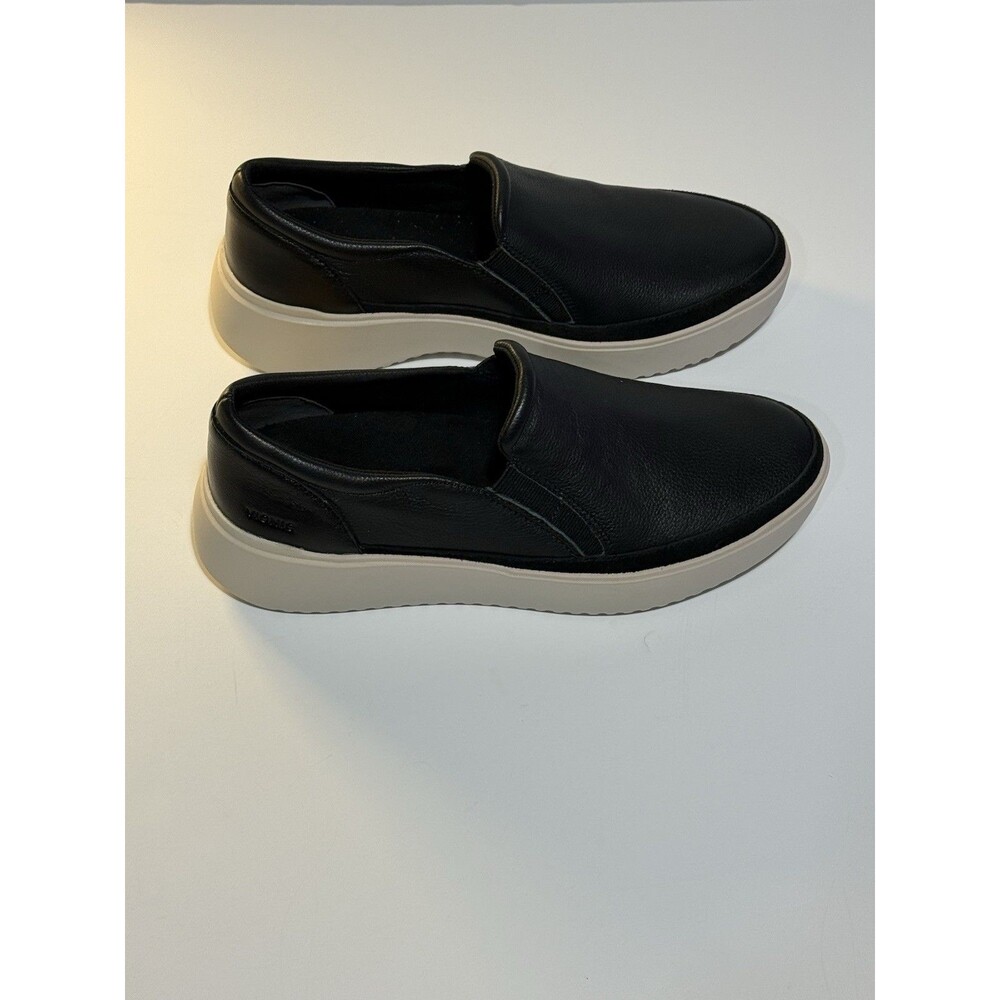 Vionic Platform Slip On Shoes Womens Size 9 Black Leather Kearny Sneaker
